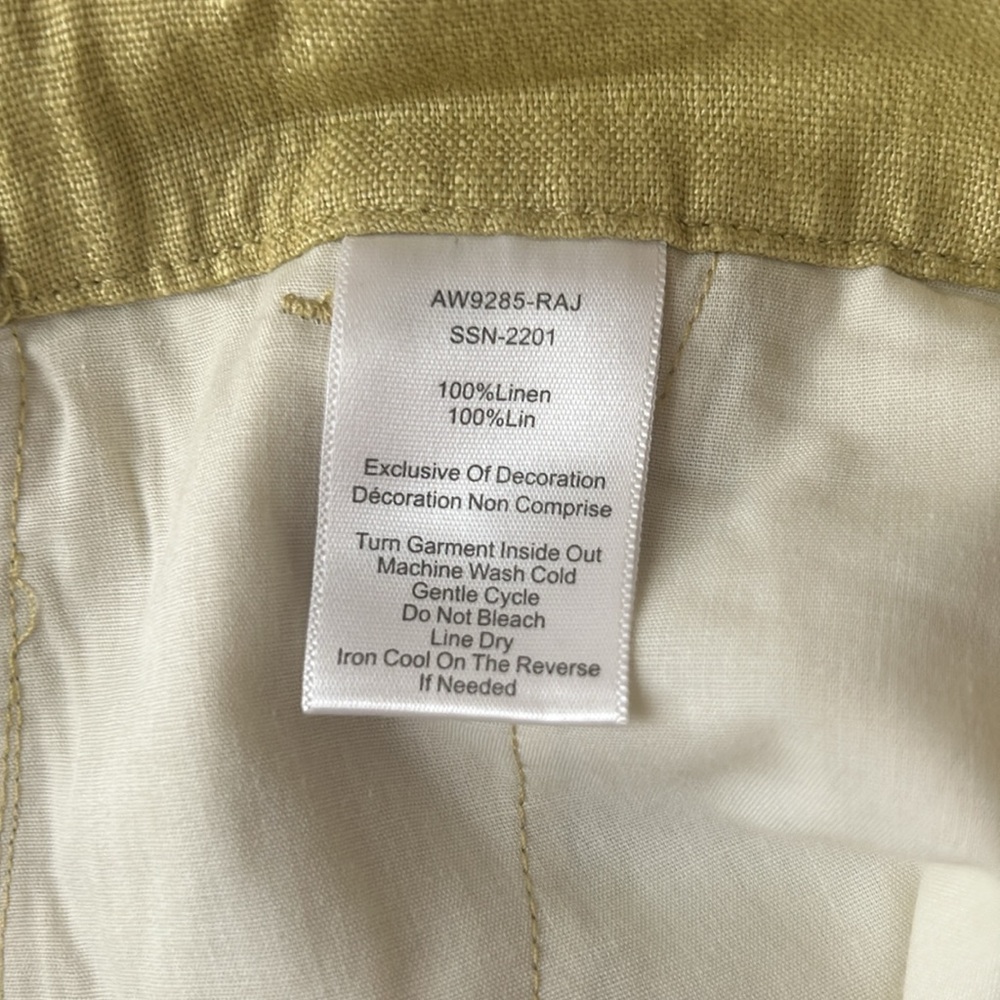 NWT : ATM Anthony Thomas Melillo Linen Shorts, Sz 8, Green - Picture 8 of 10